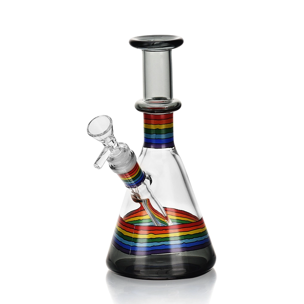 Esigo New Decal Design 6.7" Wholesale Rainbowl Glass Shisha Hookah Oil DAB Rig Smoking Glass Water Pipe with Fast Shipping